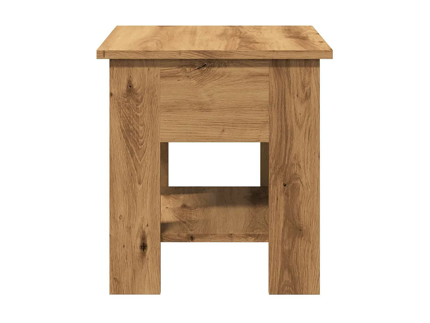 Couchtisch handgefertigt aus Eiche 40x40x42 cm Holzwerkstoff