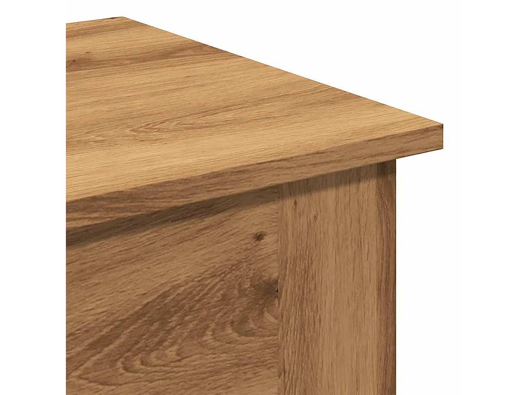 Couchtisch handgefertigt aus Eiche 40x40x42 cm Holzwerkstoff
