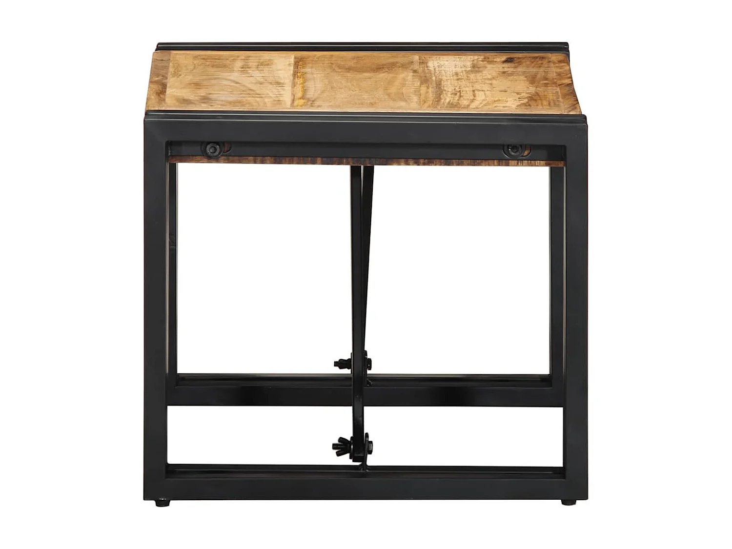 Tavolino 40x40x35 cm in legno massello di mango grezzo