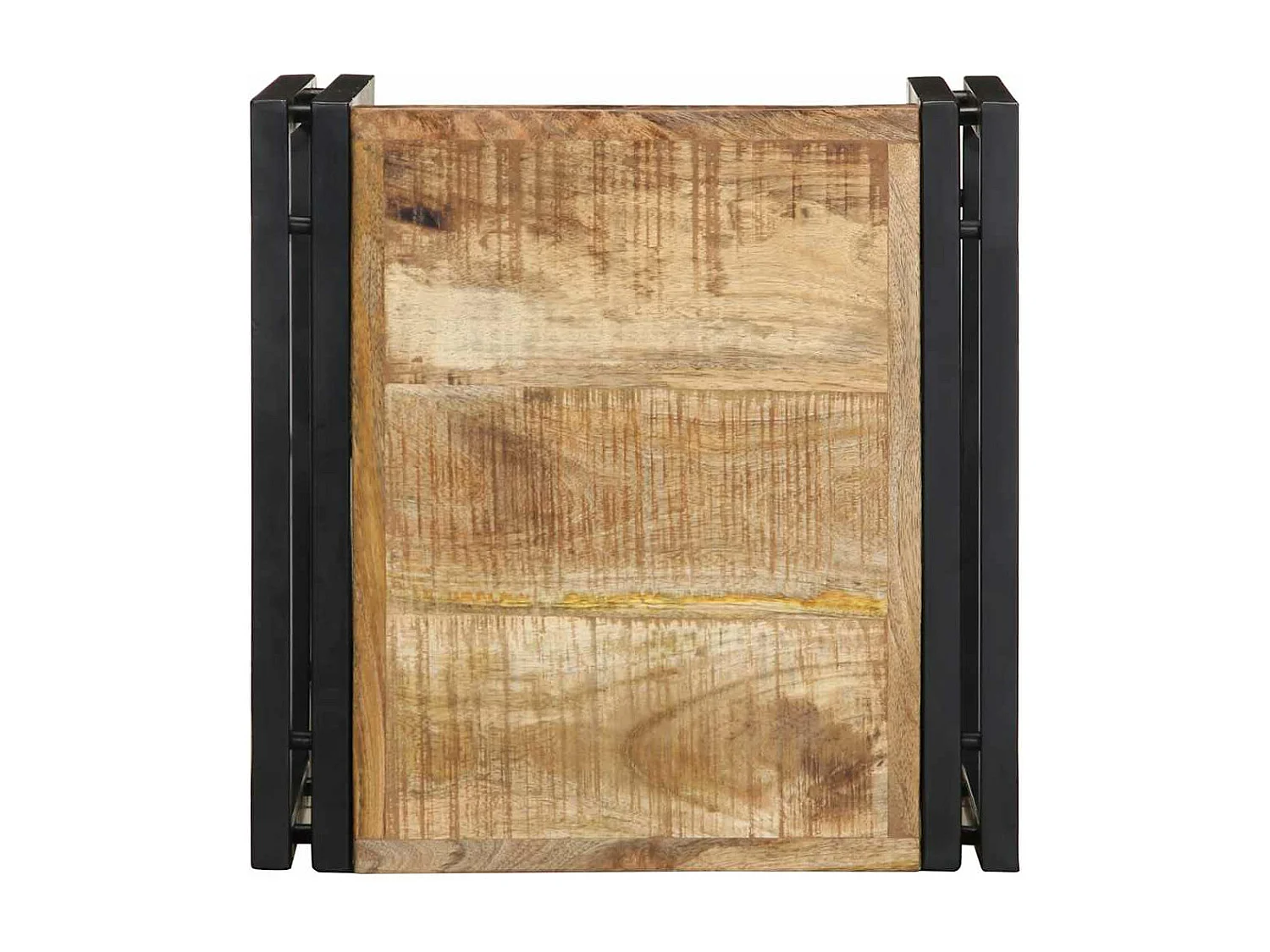 Tavolino 40x40x35 cm in legno massello di mango grezzo