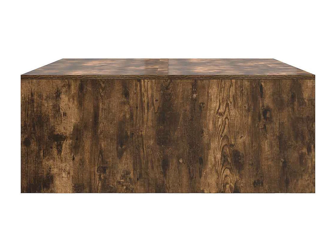 Mesa de centro con cajones roble ahumado 100x100x40 cm