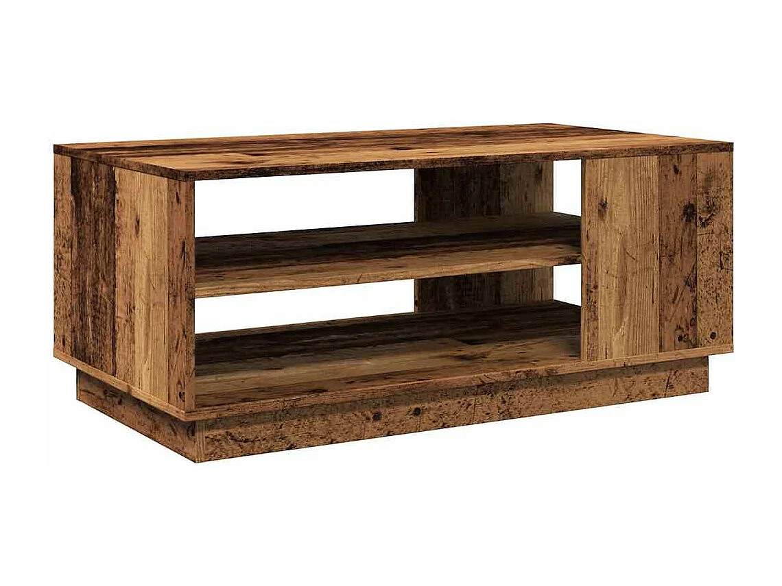 Table basse vieux bois 102x55x43 cm bois d'ingénierie