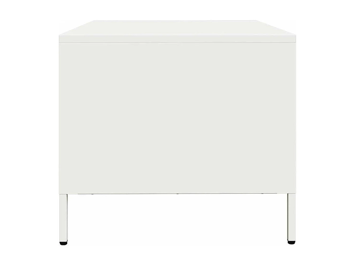 Table basse blanc 101,5x50x43,5 cm acier laminé à froid