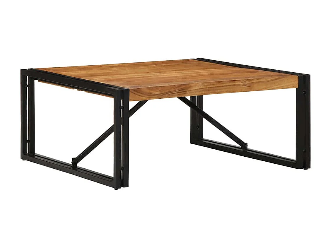 Table basse 80x80x35 cm bois massif acacia