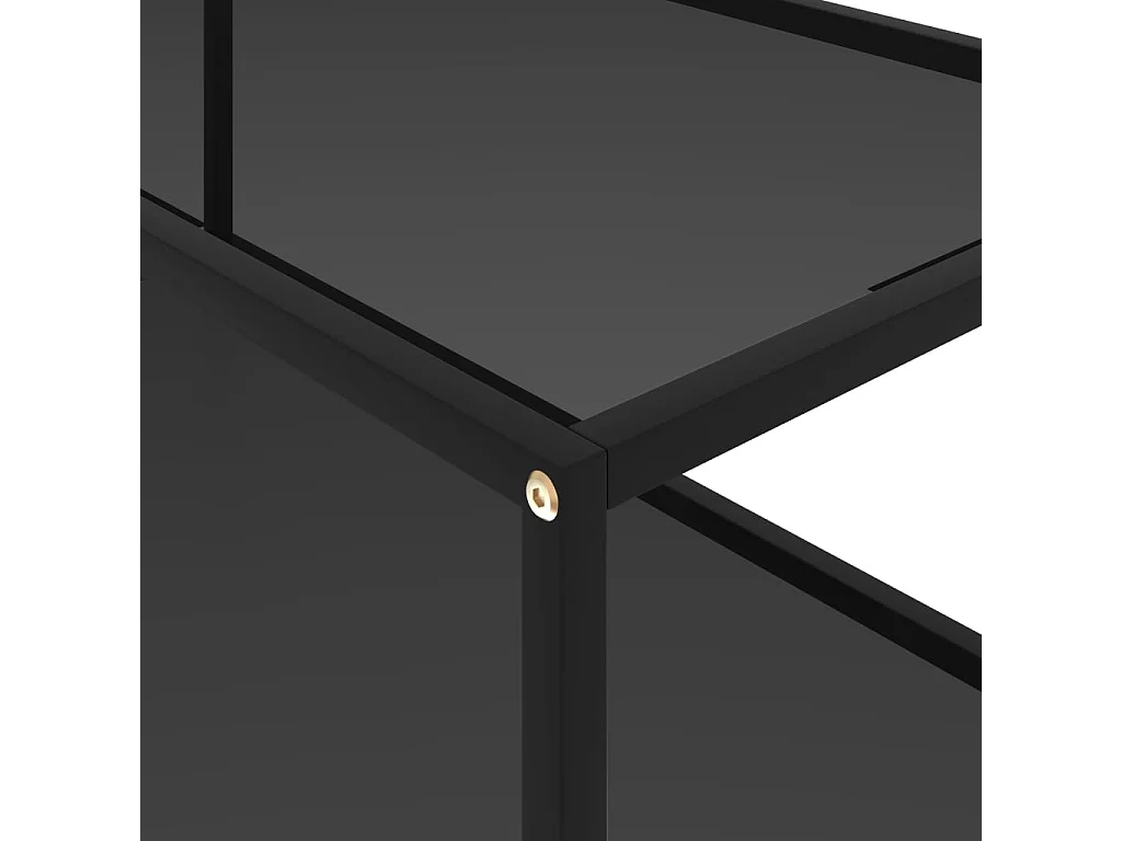 322898  Coffee Table Black 100x50x35 cm Tempered Glass