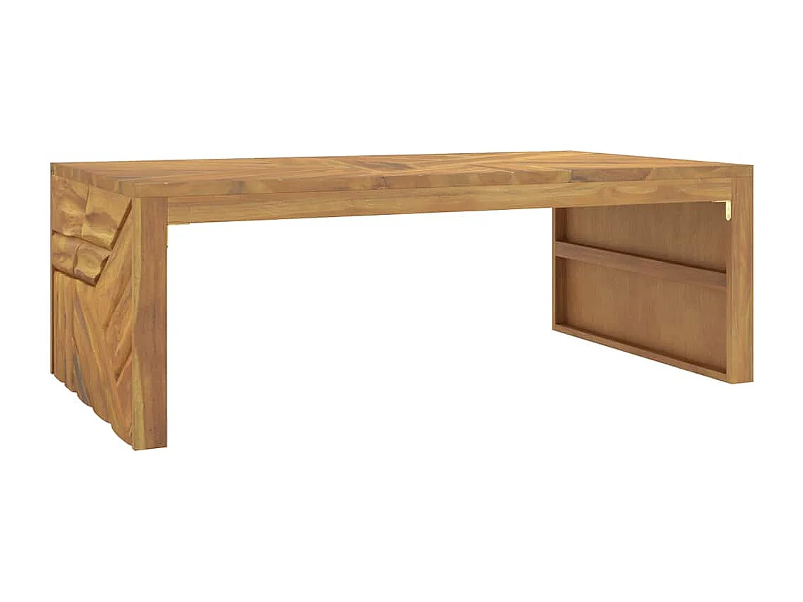 Mesa de centro 110x60x38 cm madeira maciça de teca