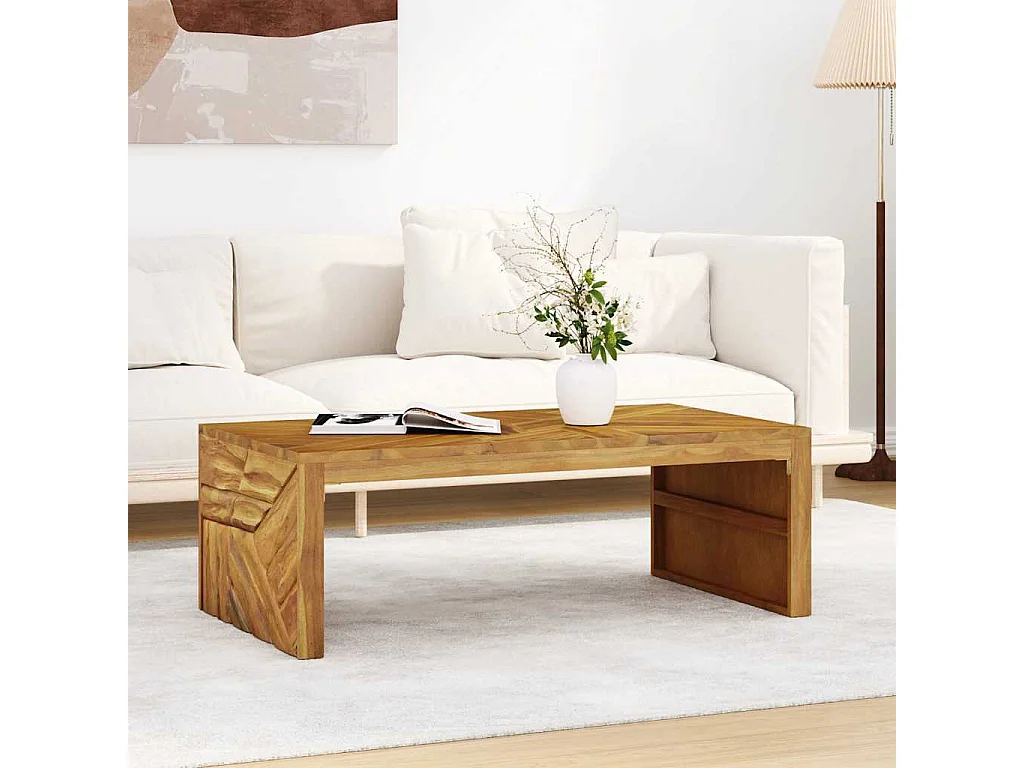 Mesa de centro 110x60x38 cm madeira maciça de teca
