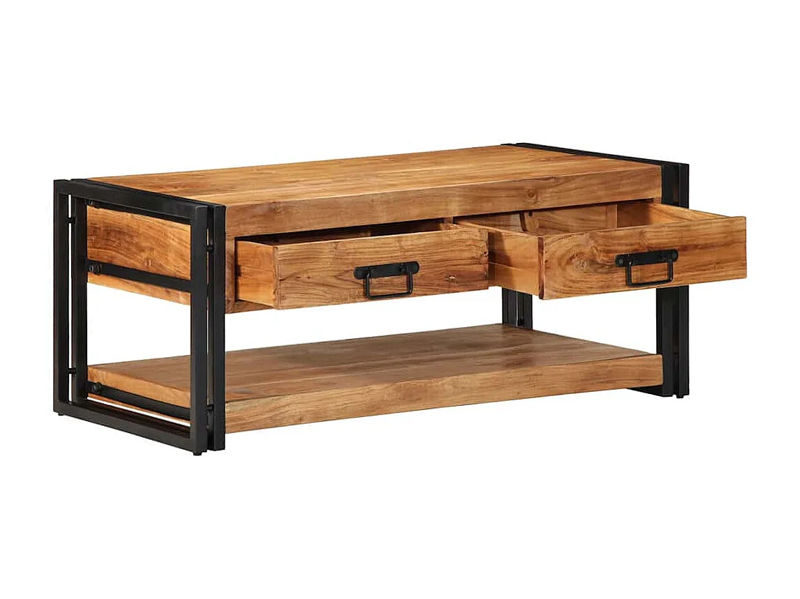 Table basse 90x50x38 cm bois massif acacia