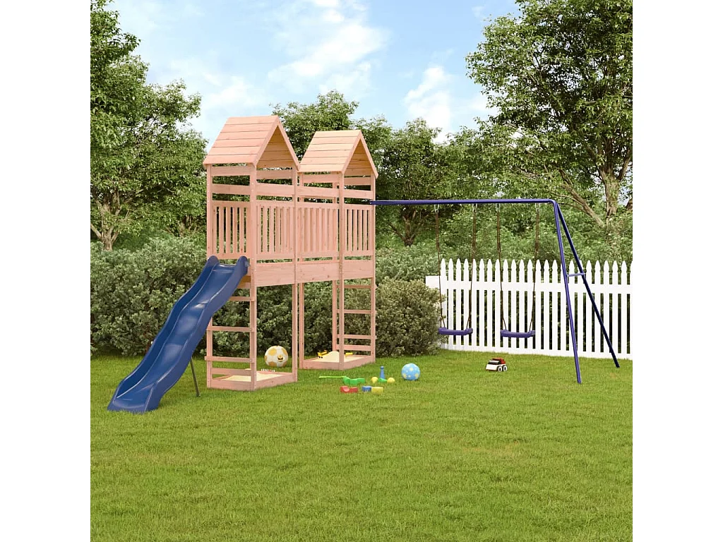 Parco giochi all'aperto in legno massello di douglas