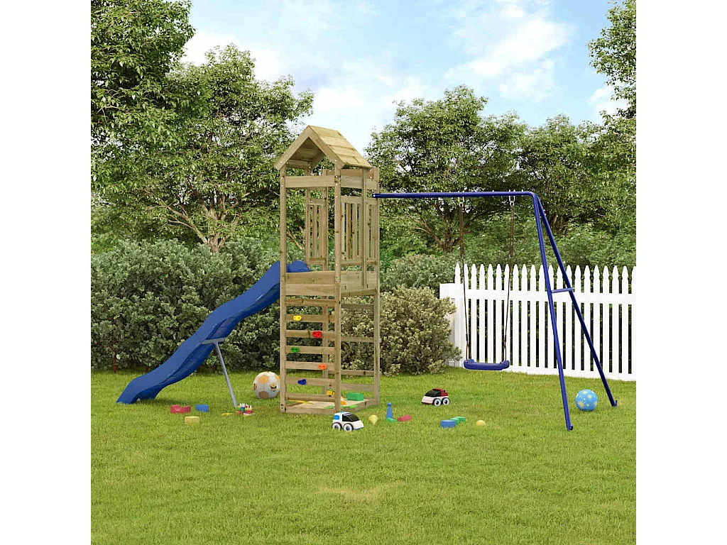 Aire de jeux d'extérieur bois de pin imprégné