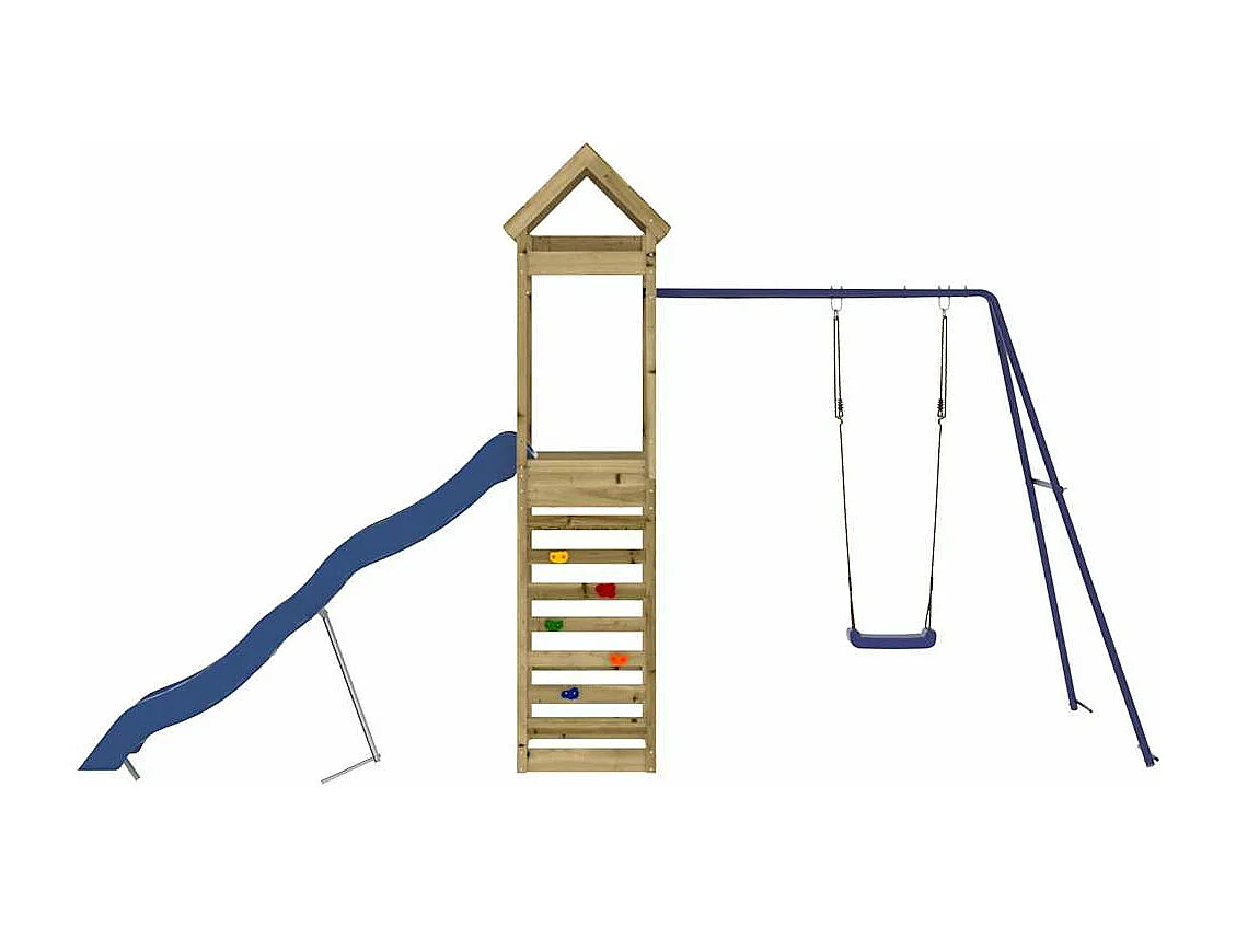 Aire de jeux d'extérieur bois de pin imprégné