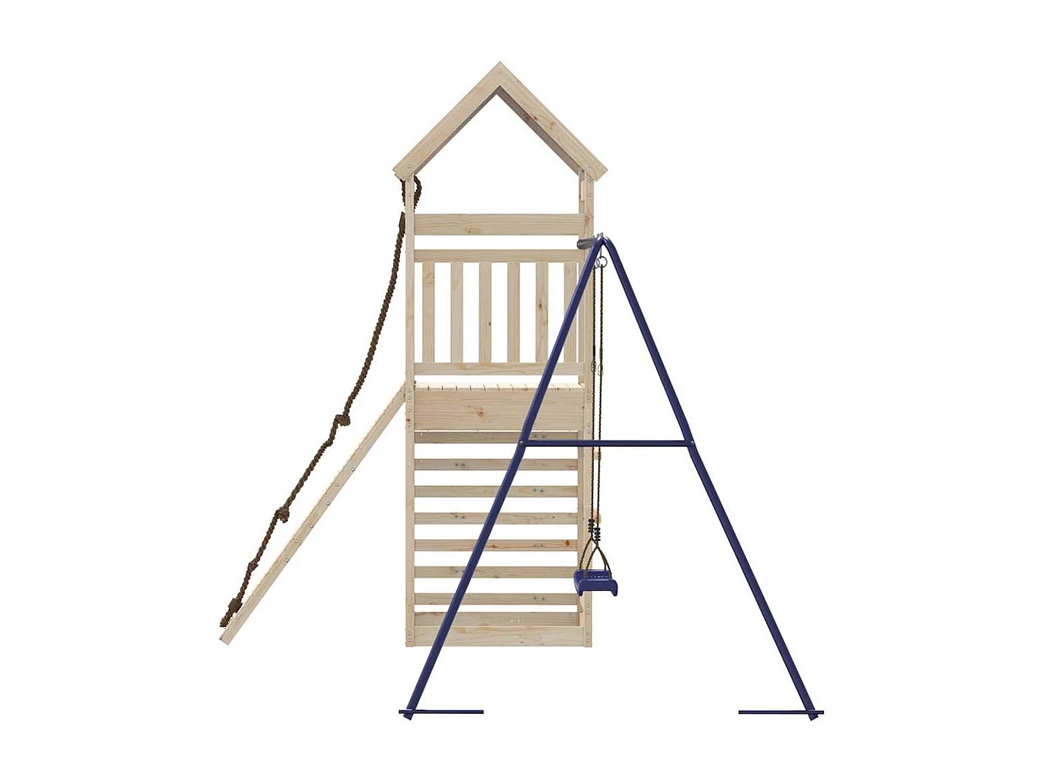 Parco giochi all'aperto in legno massello di pino