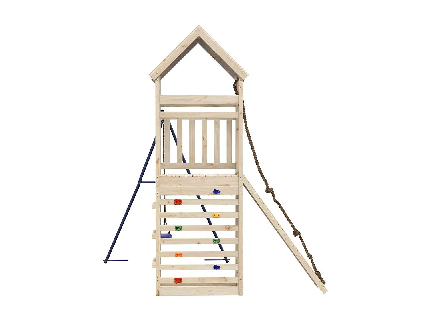 Parco giochi all'aperto in legno massello di pino