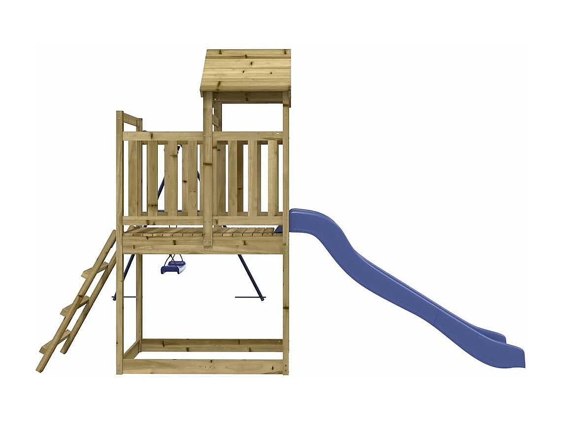 Parco giochi all'aperto in legno di pino impregnato