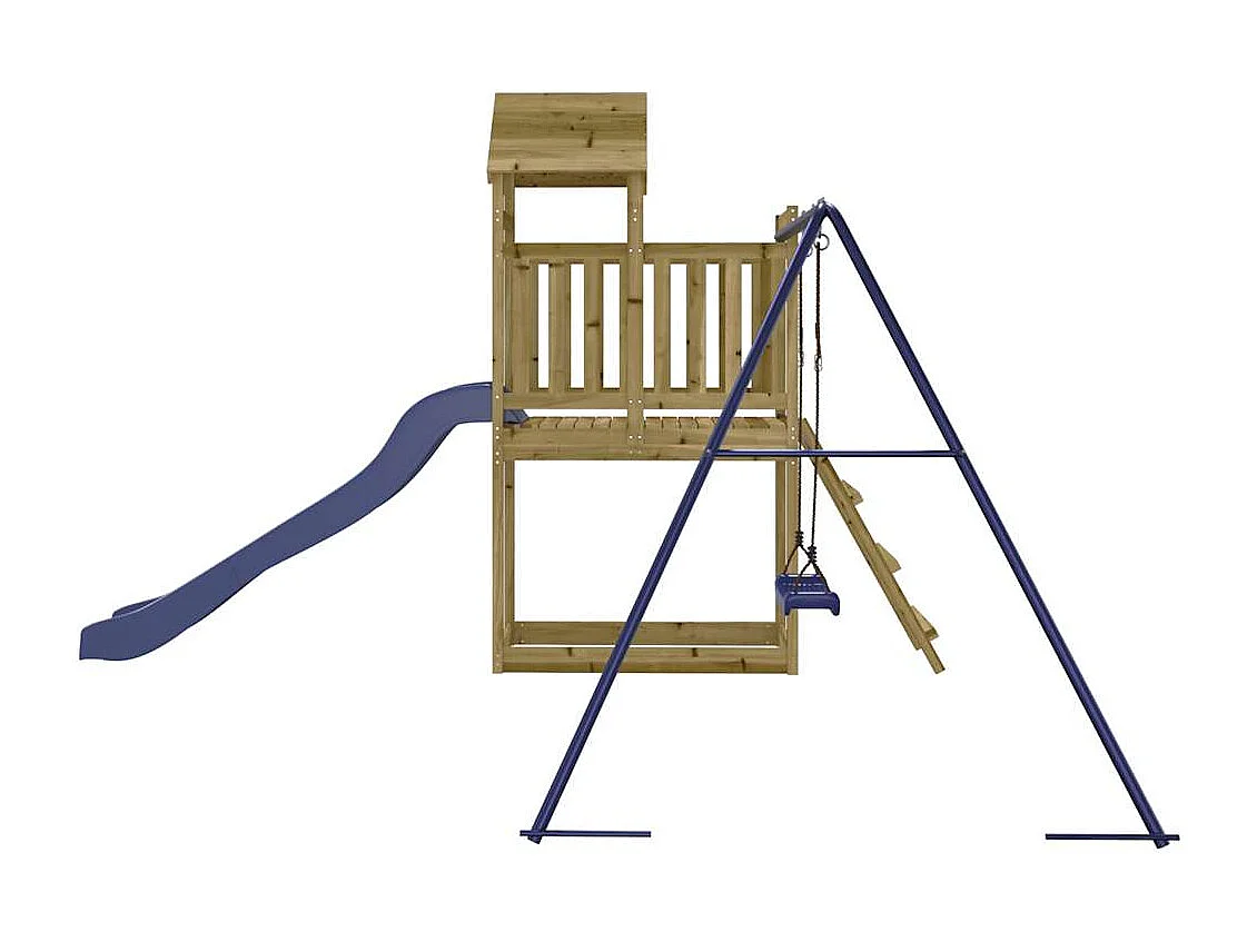 Parco giochi all'aperto in legno di pino impregnato