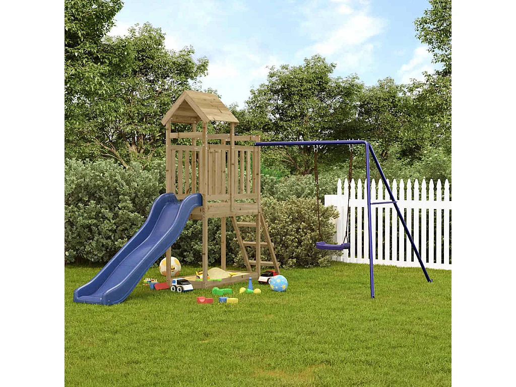 Aire de jeux d'extérieur bois de pin imprégné