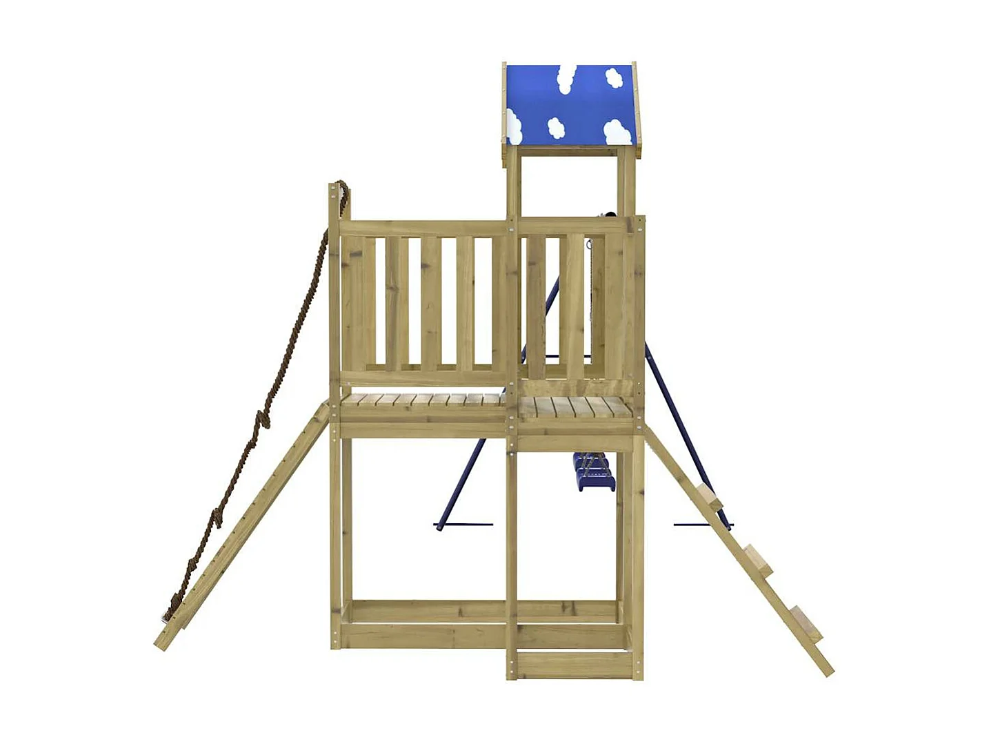 Parque infantil exterior em madeira de pinho impregnada