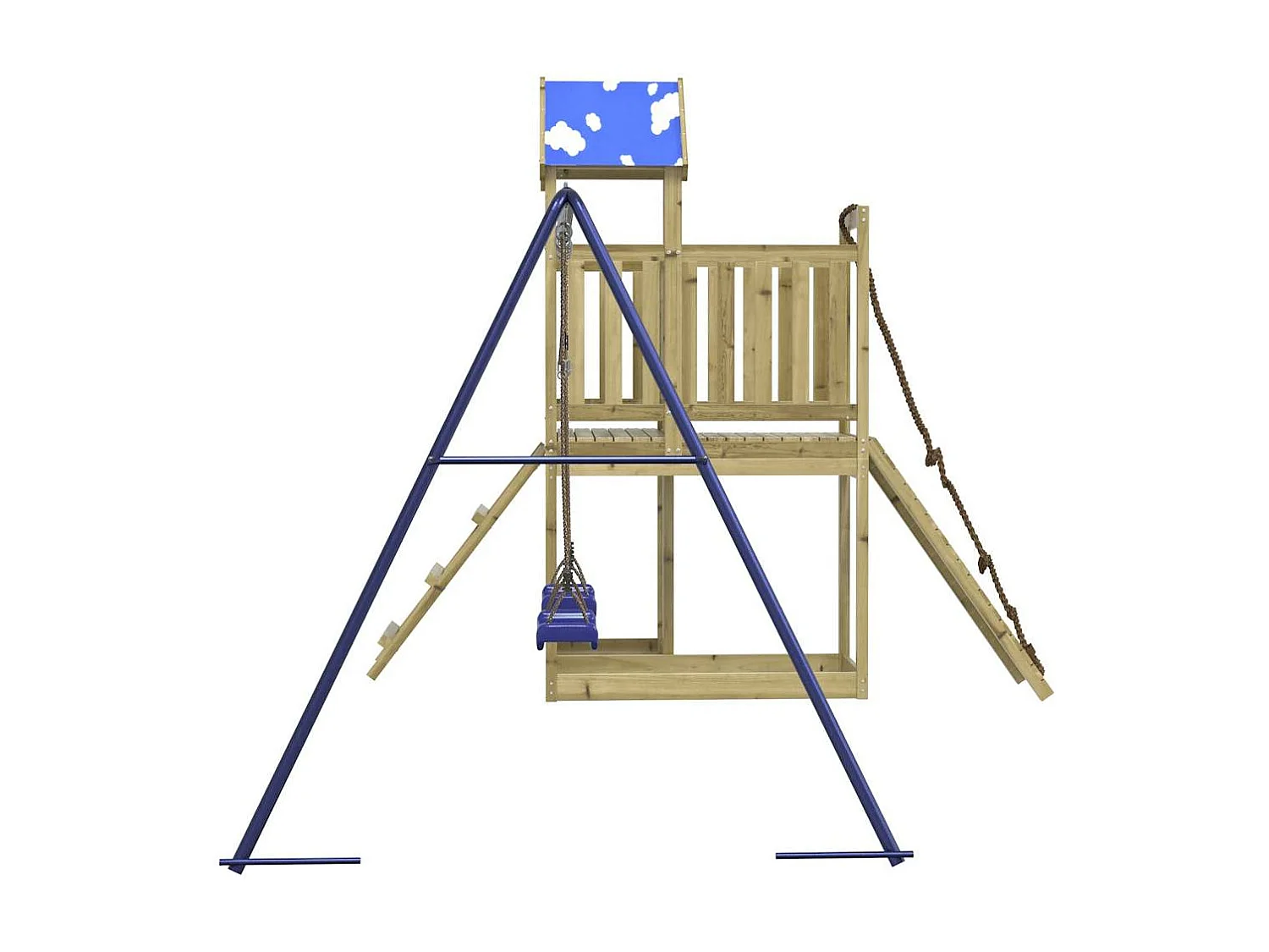 Parque infantil exterior em madeira de pinho impregnada