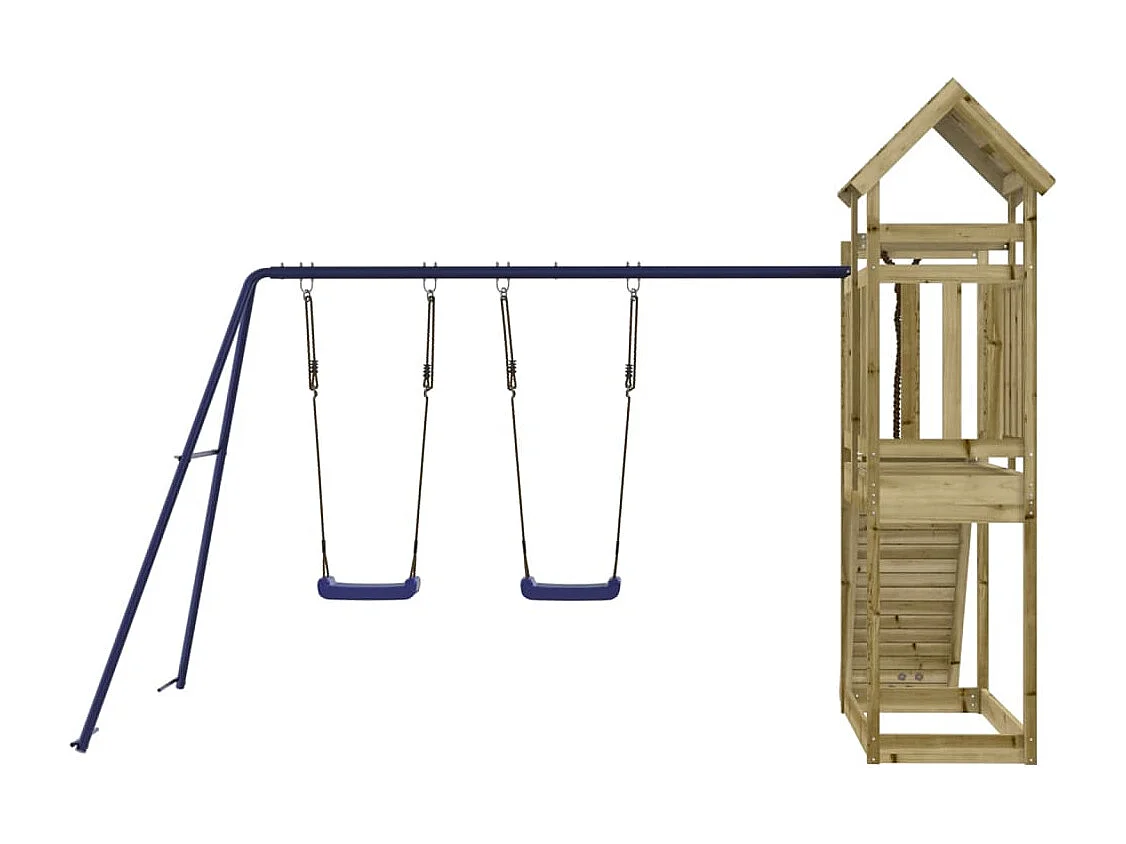 Aire de jeux d'extérieur bois de pin imprégné