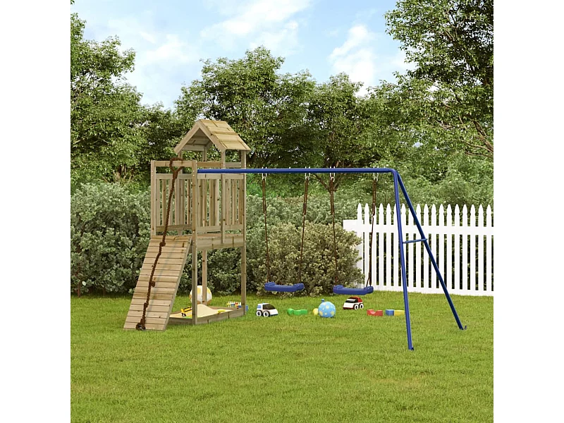 Aire de jeux d'extérieur bois de pin imprégné