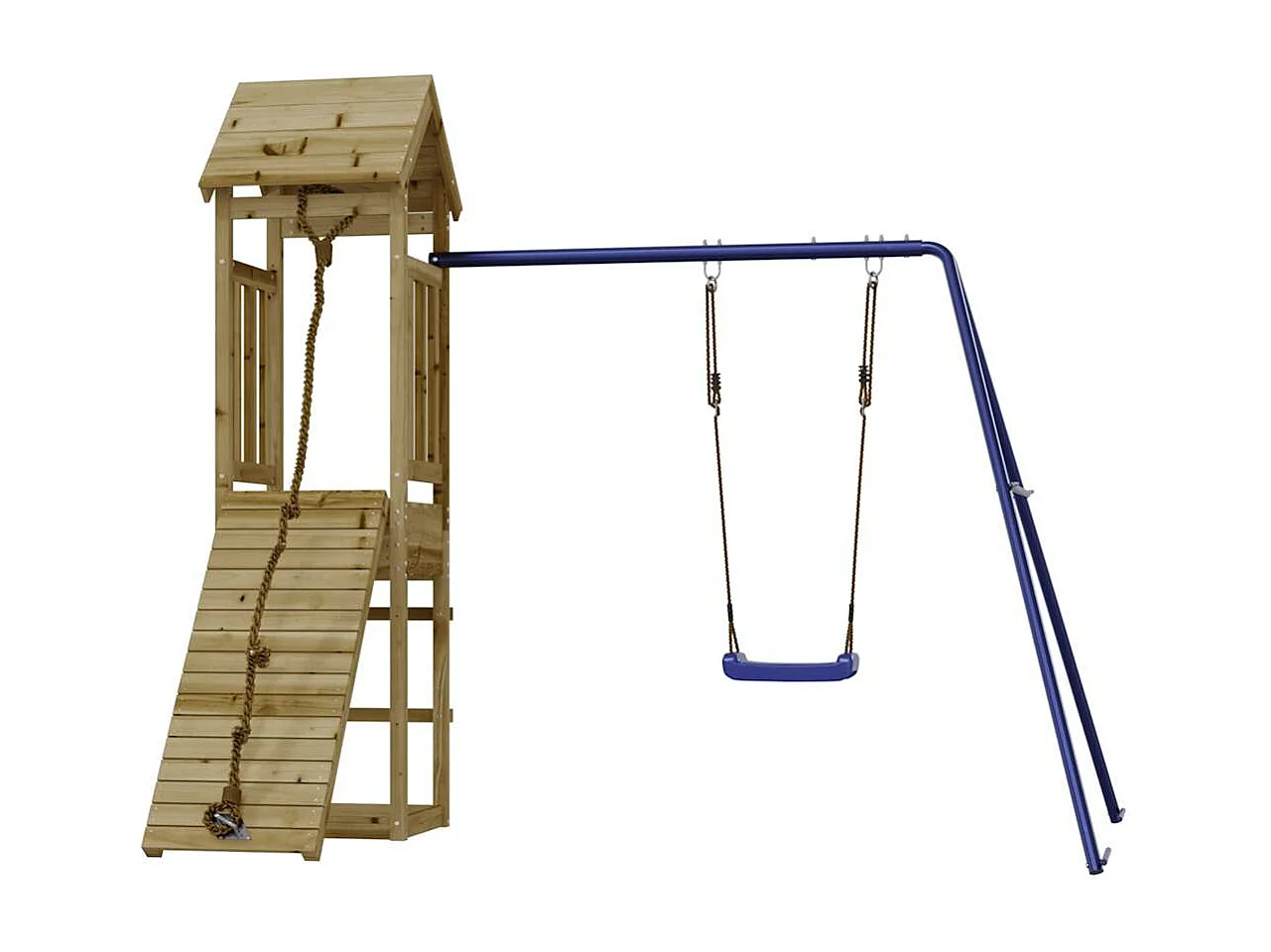 Outdoor-Spielplatz aus imprägniertem Kiefernholz