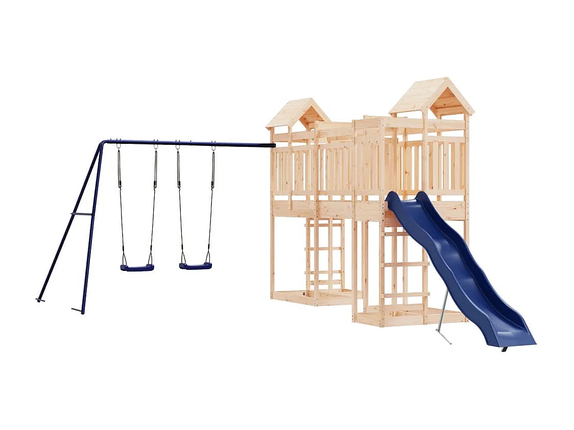 Outdoor-Spielplatz aus massivem Kiefernholz