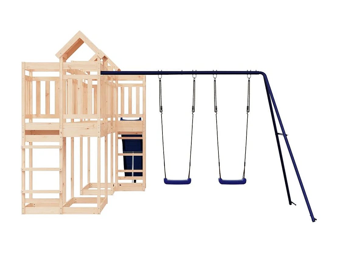 Outdoor-Spielplatz aus massivem Kiefernholz