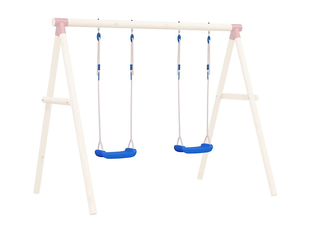 Columpios con cuerdas 2 uds azul 37x15 cm PE