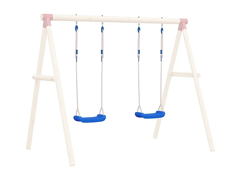 Sièges de balan?oire avec cordes 2 pcs bleu 37x15 cm PE