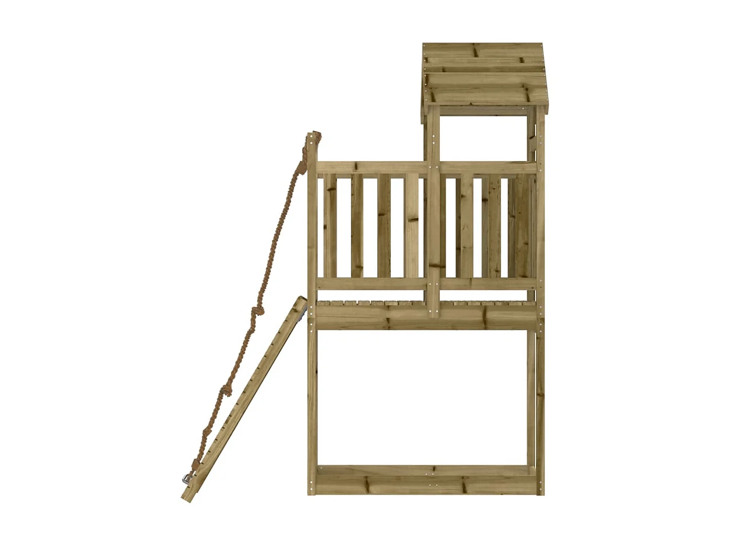 Maisonnette de jeu avec mur d'escalade bois de pin imprégné