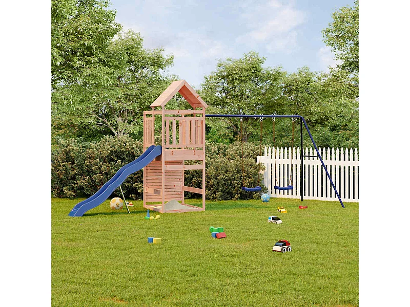 Parque infantil ao ar livre em madeira maciça Douglas