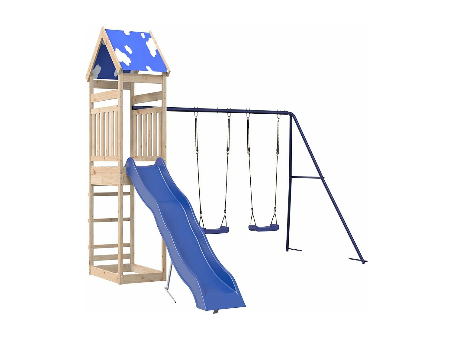 Parque infantil exterior em madeira de pinho maciça