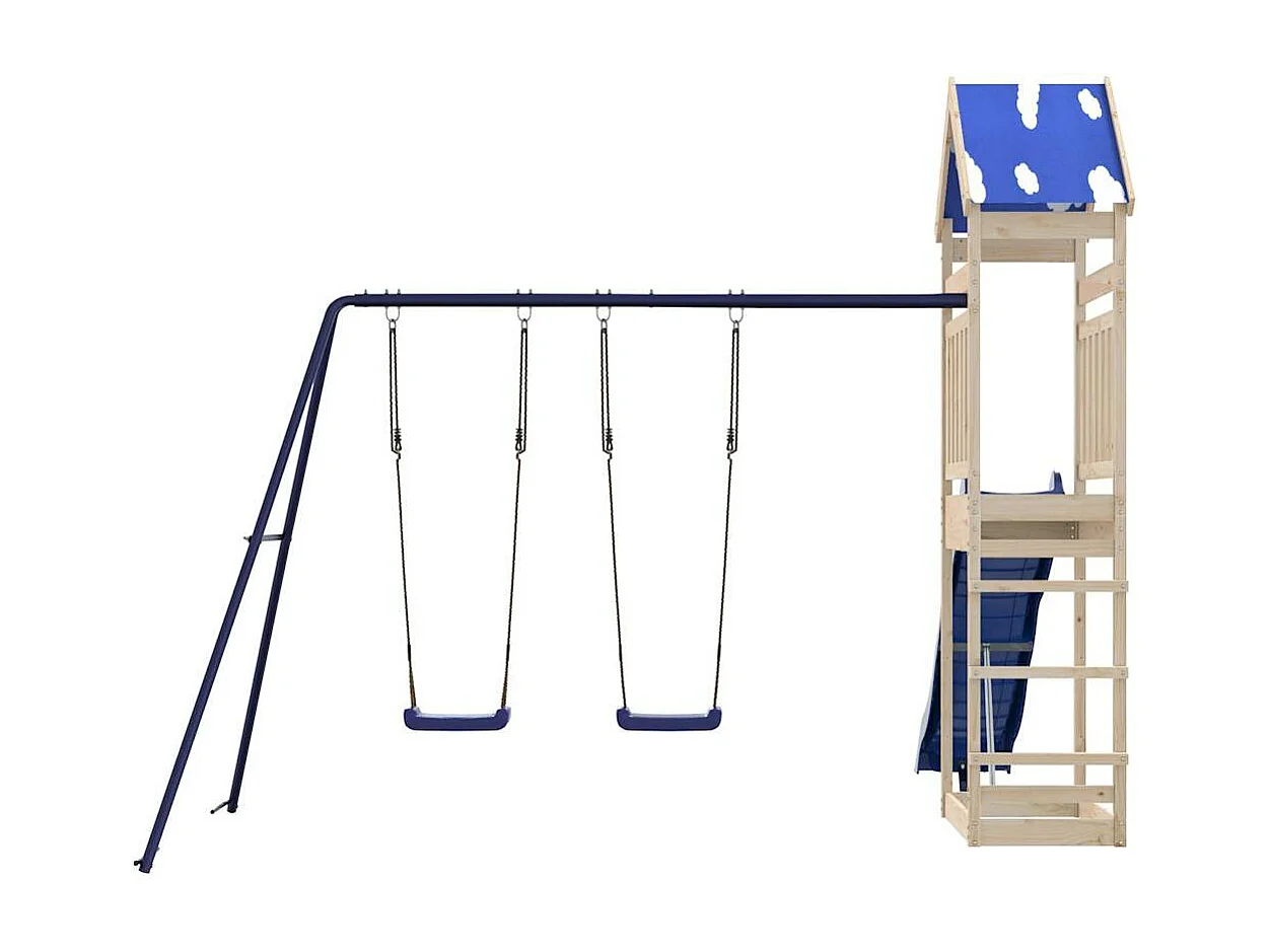 Parque infantil exterior em madeira de pinho maciça