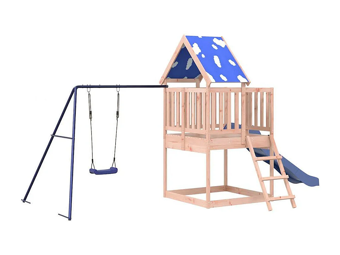 Parque infantil ao ar livre em madeira maciça Douglas