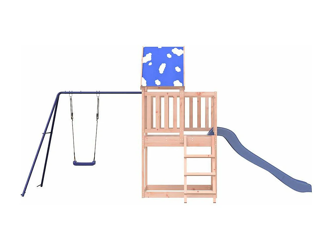 Parque infantil ao ar livre em madeira maciça Douglas