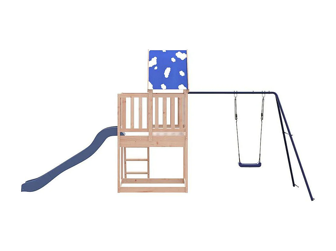 Parque infantil ao ar livre em madeira maciça Douglas