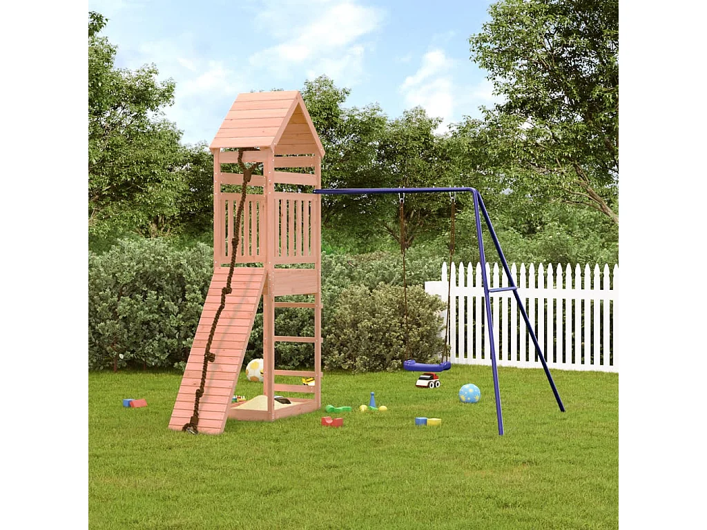 Parco giochi all'aperto in legno massello di douglas