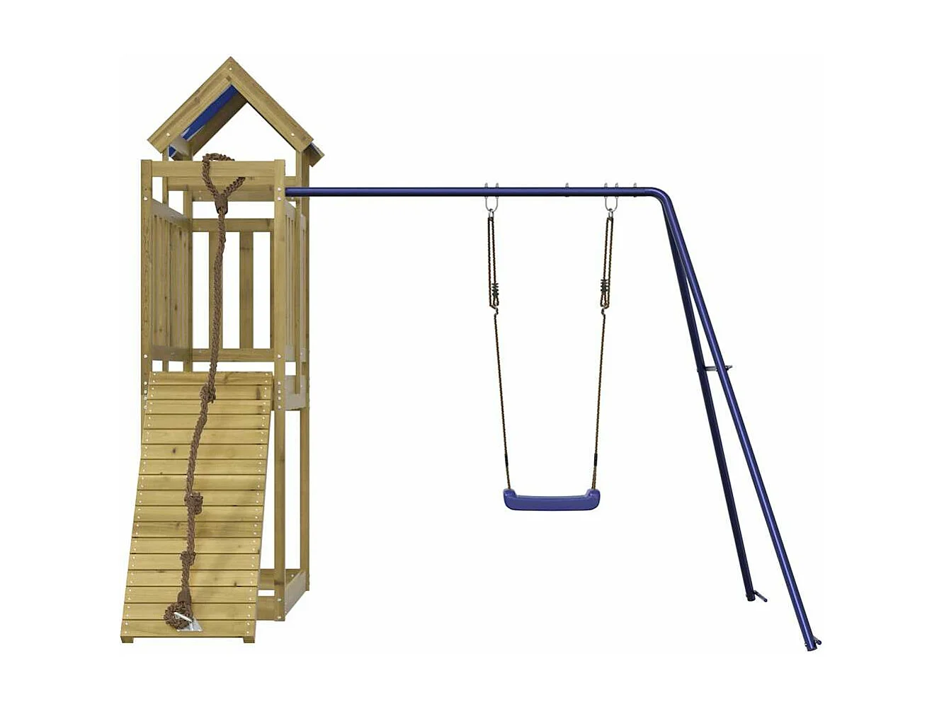 Parque infantil exterior em madeira de pinho impregnada