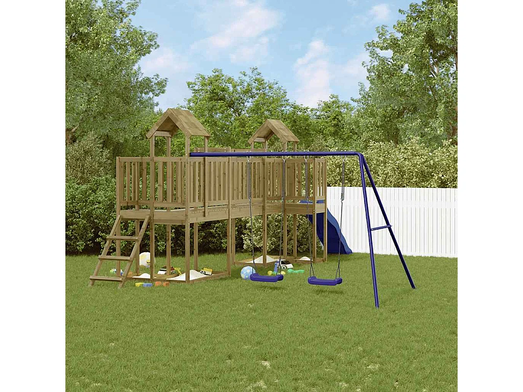 Aire de jeux d'extérieur bois de pin imprégné