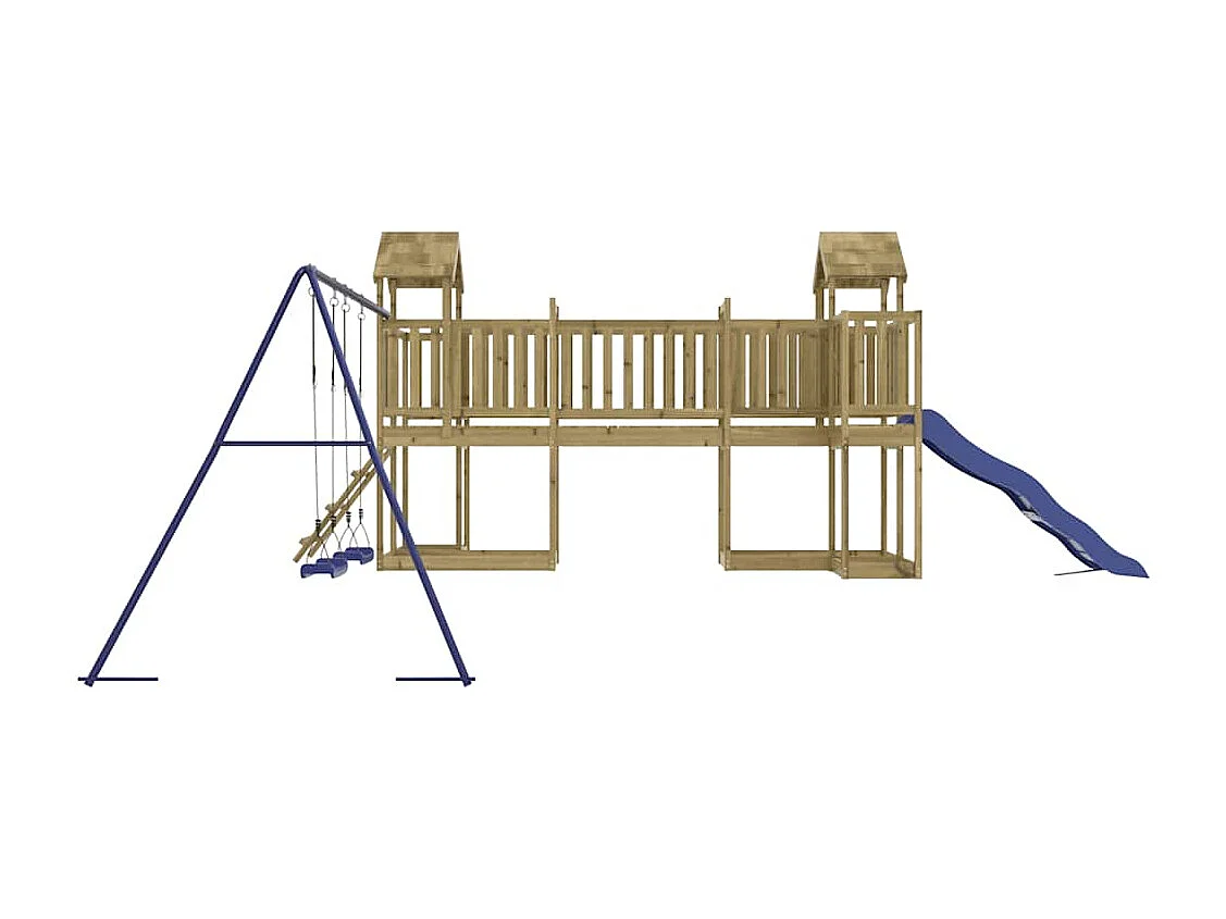 Aire de jeux d'extérieur bois de pin imprégné