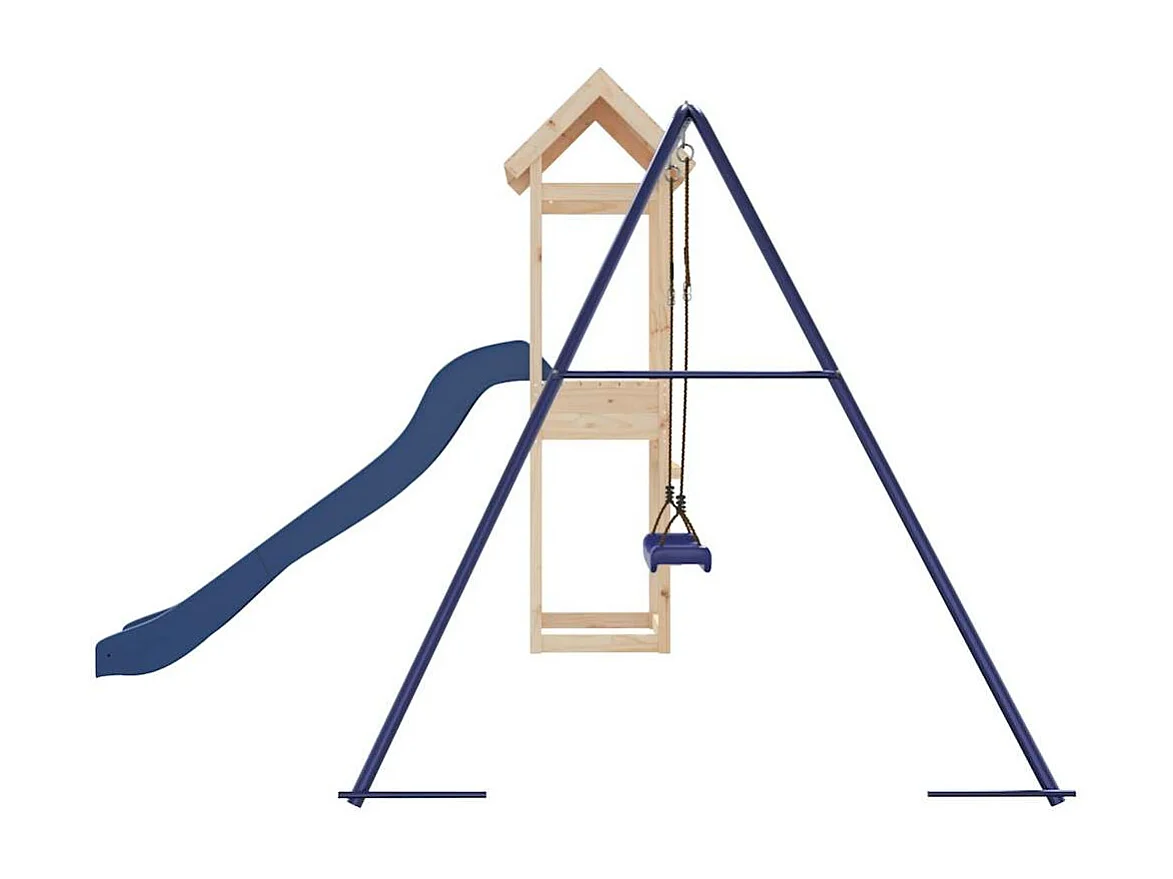 Parco giochi all'aperto in legno massello di pino