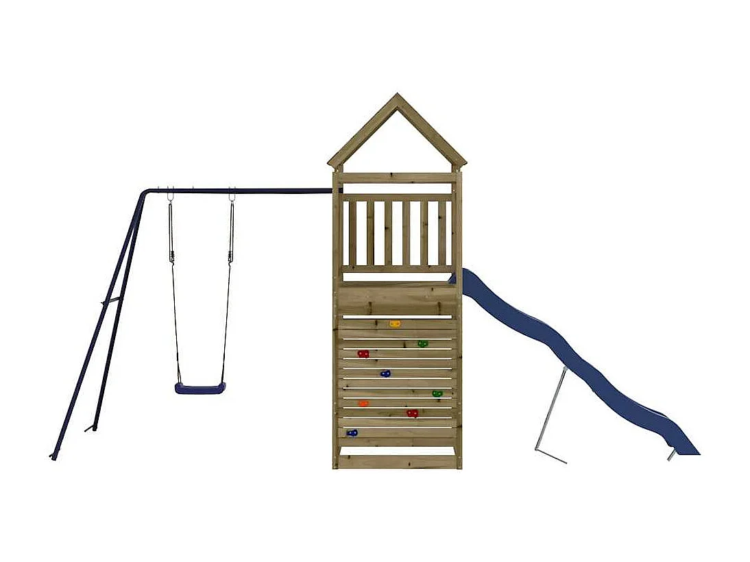 Outdoor-Spielplatz aus imprägniertem Kiefernholz