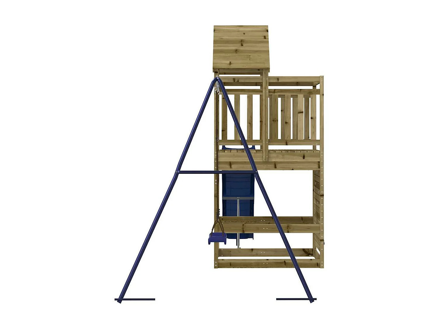 Outdoor-Spielplatz aus imprägniertem Kiefernholz