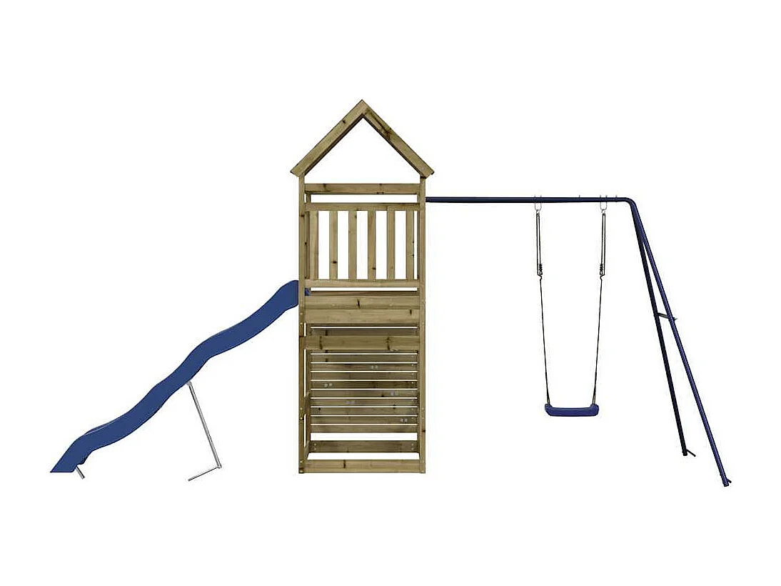 Outdoor-Spielplatz aus imprägniertem Kiefernholz