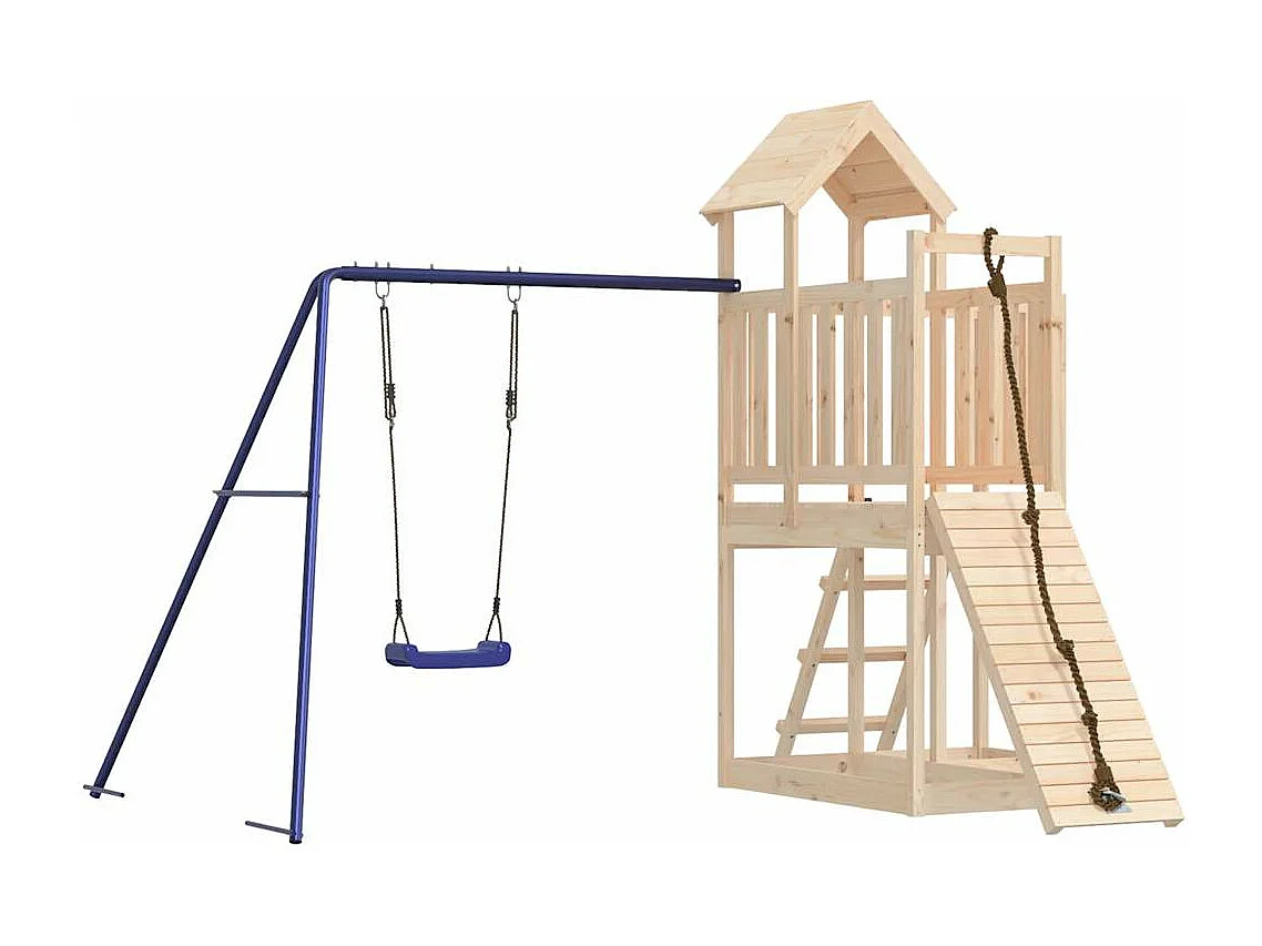 Outdoor-Spielplatz aus massivem Kiefernholz