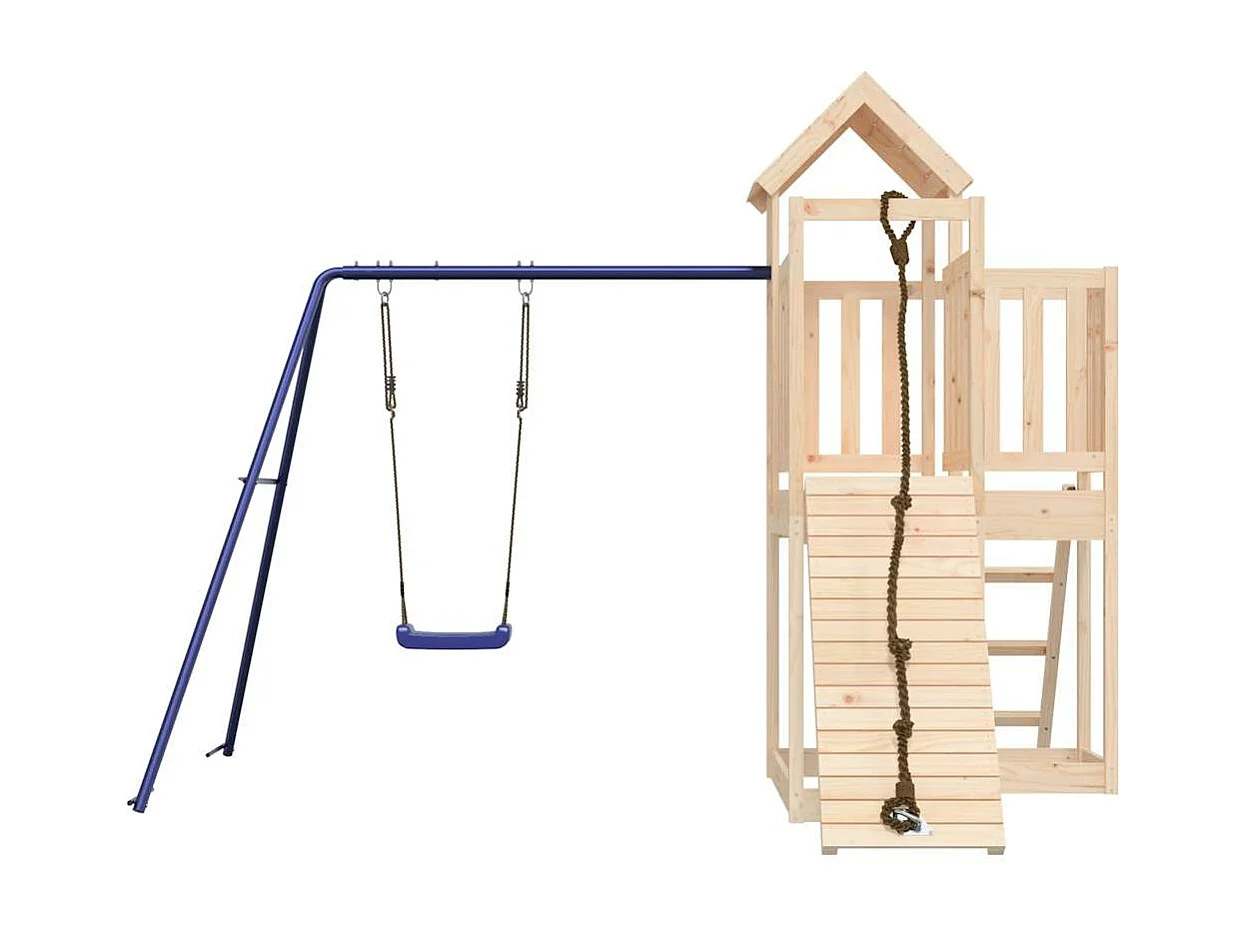 Outdoor-Spielplatz aus massivem Kiefernholz