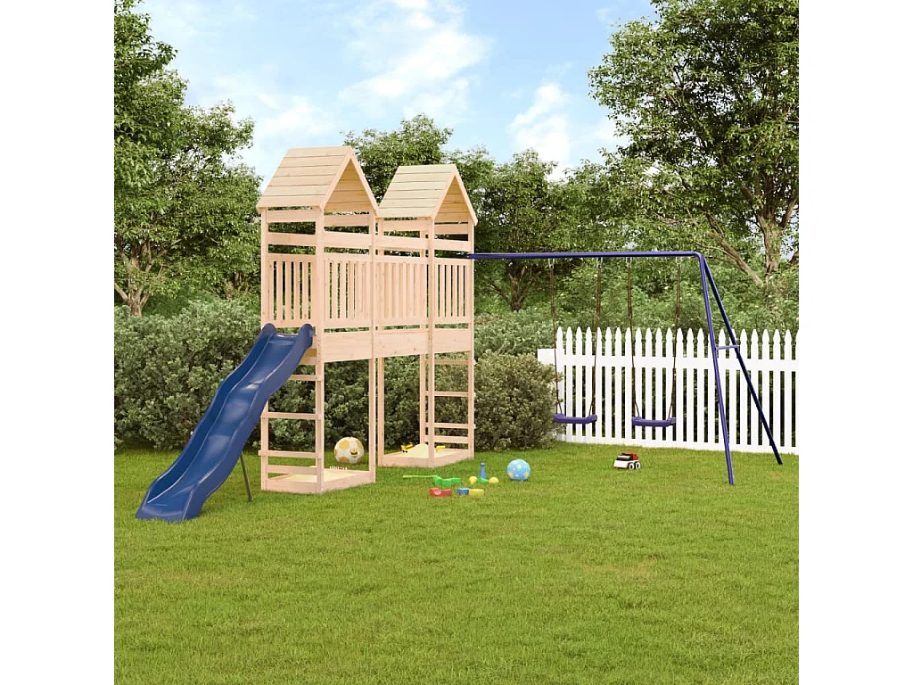 Aire de jeux d'extérieur bois de pin massif