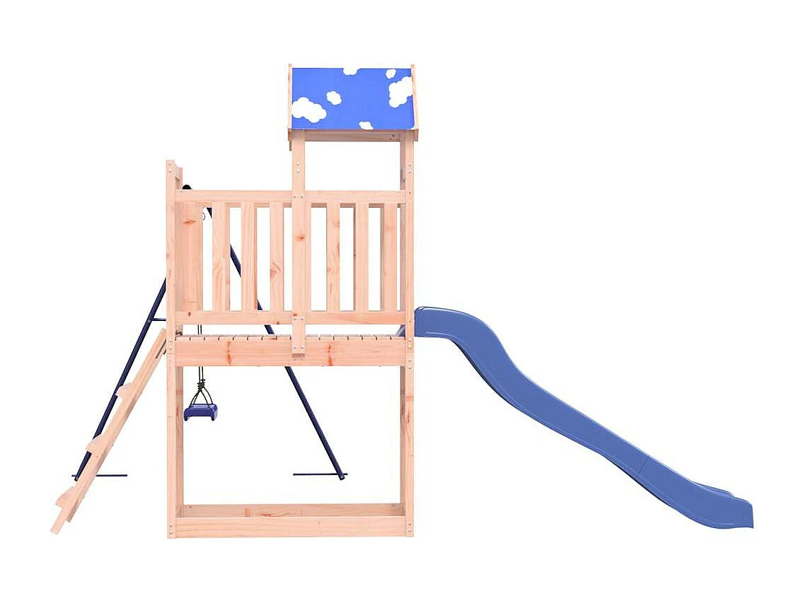 Parque infantil ao ar livre em madeira maciça Douglas