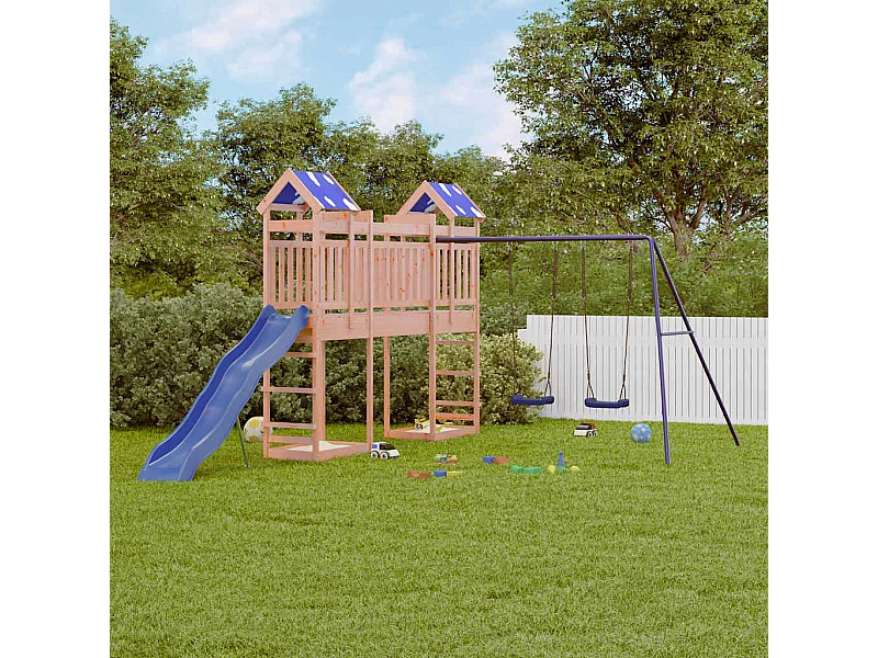 Parque infantil ao ar livre em madeira maciça Douglas