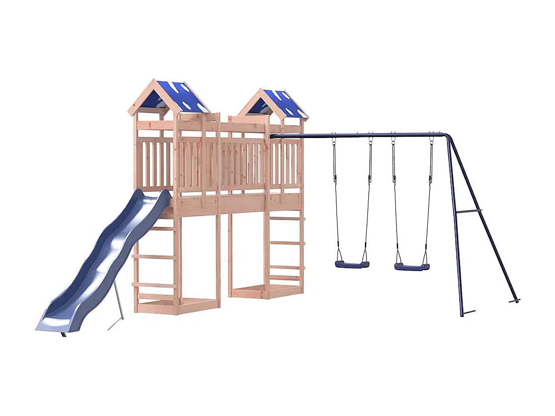 Parque infantil ao ar livre em madeira maciça Douglas